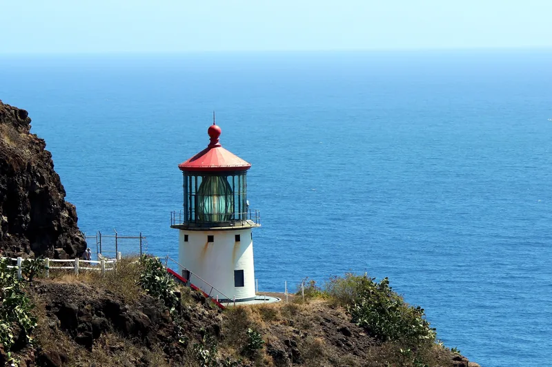Makapuʻu Point Light, the landmark at the top of the free lookout trail